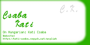 csaba kati business card